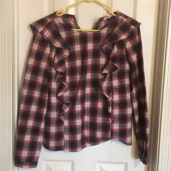 Promesa Tops - Plaid dress shirt